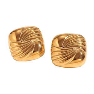 ต่างหูแบบติดหูทรงหยดน้ำลายเปลือกหอยเคลือบทองคำขาวจาก J&D ผลิตจากสแตนเลสสตีลขัดเงา สไตล์เรือเดินสมุทร ป้องกันการแพ้ เหมาะสำหรับผู้หญิง - Product Image 5