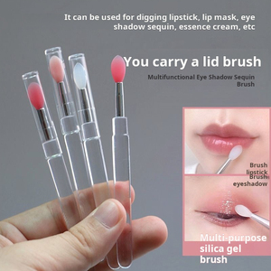 Portable Silicone Nail Brush Stick Durable <b>Plastic</b> Eye Shadow Tool for <b>Mirror</b> Powder Sequins and Nail Art - Product Image 5