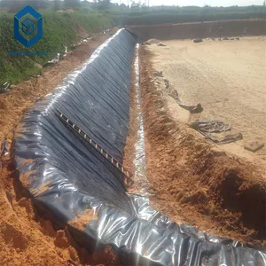 Черная усиленная полиэтиленовая подкладка для пруда, фермерская подкладка для плодов, водонепроницаемая геомембрана 1 мм для проекта плотины в Пакистане