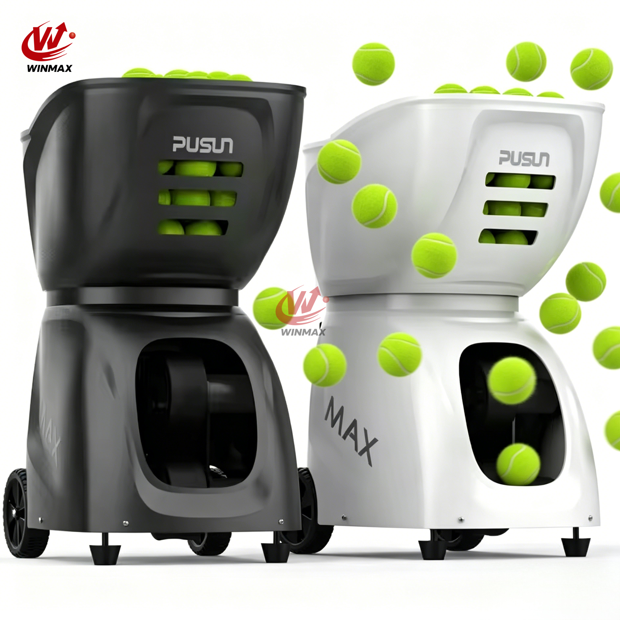 Lithium Battery Powered Tennis Ball Machine Portable Tennis Serving Machine with 10 Hours Long Battery Life