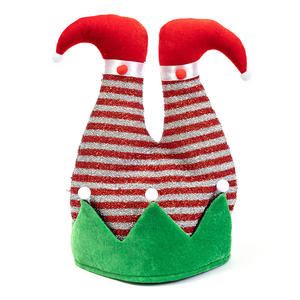 عيد الميلاد أدى غير المنسوجة قزم قبعة مع الكريات الديكور الأطفال قبعة هدية ترهل عيد الميلاد أغطية الرأس مؤذ قزم قبعة - Product Image 2