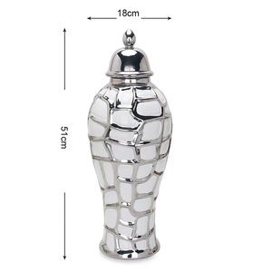 แจกันขิงเซรามิกสำหรับตกแต่งบ้าน,ขวดโหลเซรามิกตกแต่งหรูหราสูงใหญ่ตั้งพื้นสำหรับงานแต่งงานตรงกลาง - Product Image 2