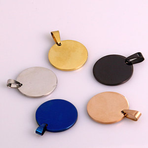 Biểu Tượng Tùy Chỉnh Trống Thăng Hoa Kim Loại Tên Vật Nuôi ID Mã <span class=keywords><strong>QR</strong></span> Dog Tag Cho Khắc Vòng Cổ Con Chó Thẻ Thép Không Gỉ - Product Image 2