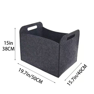 Caja de Almacenamiento de Ropa Plegable, Ligera, Rectangular, de Fieltro Ecológico, con Asa, Color Gris Claro, para Guardar Suéteres - Product Image 3