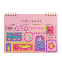 Agenda hebdomadaire A4 personnalisé avec logo imprimé, couverture rigide colorée et mignonne