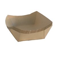 Boîte de nourriture Snack emballage de nourriture plateau pliable pour Hot-Dog en forme de bateau papier Kraft jetable
