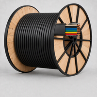 Câble plat festonné YFFB-G 2-66 conducteurs en cuivre renforcé de fil d'acier, flexible NBR pour grue de levage