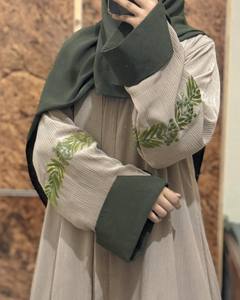 Abaya Abierta Bordada de Moda Islámica Mexizo Dubai, Vestido Largo <span class=keywords><strong>Maxi</strong></span> Modesto para Mujeres Musulmanas - Product Image 5