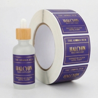 Étiquette personnalisée pour diffuseur à bâtonnets, autocollant doré violet pour emballage de bouteille de diffuseur d'ambiance hôtelier
