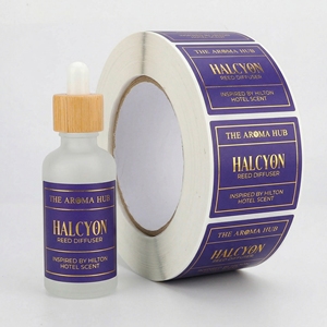 Custom Reed <b>Diffuser</b> Label Purple Gold Foil Hotel Scent Sticker for Reed <b>Diffuser</b> <b>Bottle</b> Packaging - Product Image 4