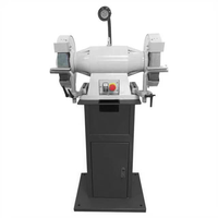 Meuleuse d'établi électrique IBG300 de 12 pouces 2200W jaune avec écran loupe et socle