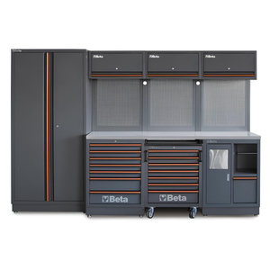 Beta C45PRO 2.0 X meuble d'atelier 2955x645x2000mm avec plan de travail en acier - Product Image 1