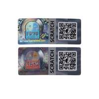 Étiquette de sécurité holographique étanche à code QR à gratter, autocollant anti-contrefaçon traçable avec logo couleur personnalisé pour extrait végétal