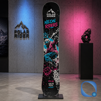 Snowboard tout-terrain bidirectionnel flexible avec graphismes Post Apocalyptic Flat Flower pour hommes adultes