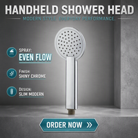Pommeau de Douche Moderne TM-3021 en Promotion Usine avec Haute Pression et Économie d'Eau, Finition Chromée pour Salle de Bain, Garantie 2 Ans