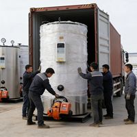 Chaudière à eau chaude atmosphérique industrielle à circulation naturelle verticale haute efficacité, au gaz ou au mazout, pour le secteur alimentaire