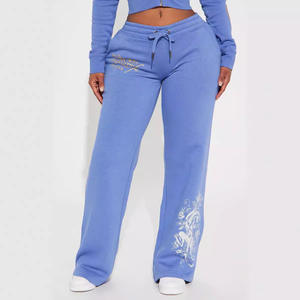 Ensemble 2 pièces streetwear pour femme, automne, comprenant un crop top à capuche zippé et un pantalon de survêtement coupe skinny, imprimé graphique, décontracté, grande taille, coupe courte - Product Image 4
