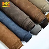 Cuir synthétique PU effet daim de chèvre, motif grain de peau de mouton, simili cuir Yangbuck pour empeignes de chaussures/sacs - Vente en gros