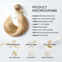 Extensions de Cheveux Brésiliens Vierges Remy de Qualité Supérieure en Gros, 100% Cheveux Humains, Double Trame, Lisses en Paquets