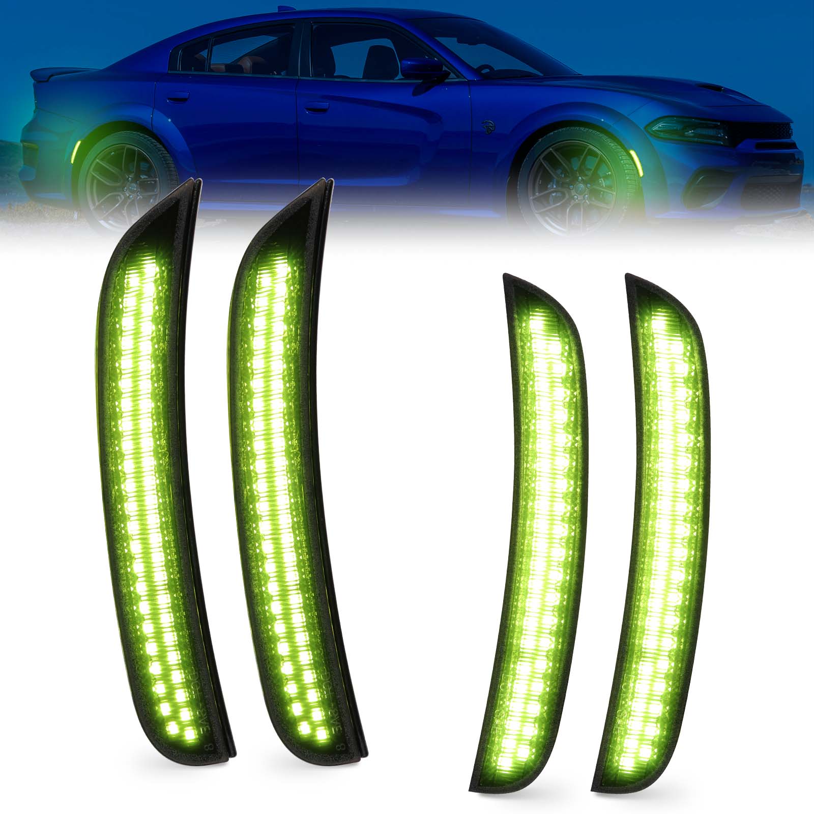 4x luci verde limone