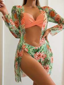 Women Swimsuit Bodysuit K1360 Swimming Suit Bikini Set Bathing Suits Swim High Waist Thong Bikini Beach <b>Swimwear</b> - Product Image 3