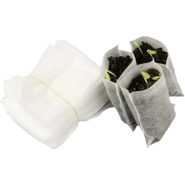 Venda quente Top 100 pçs/pacote Jardim Suprimentos Proteção Ambiental Berçário Vasos Semeadura Raising Bags 8*10cm Tecidos