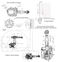 HN-21027 1140kg Robot Industri Kolaboratif 6-Axis dengan PLC Core, Radius 2700mm, Beban 210kg untuk Pemotongan/Pengelasan/Pengemasan Palet
