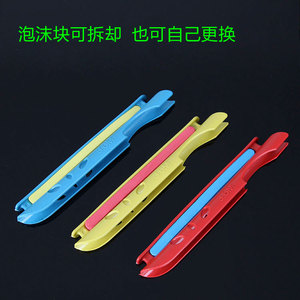 Enrollador de línea de pesca de colores, portátil, de material ABS, operación manual, paquete de 50 unidades, placa protectora, accesorio de pesca - Product Image 2