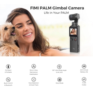 <span class=keywords><strong>Xiaomi</strong></span> <span class=keywords><strong>Fimi</strong></span> Paume 6 Axes Mini Cardan Caméra 4K UHD 240min D'autonomie 128-degrés Ultra Grand Angle 120g avec Écran Tactile - Product Image 5