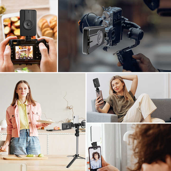 Luz de teléfono LED portátil OEM/ODM para videoconferencias Cámara de aprendizaje de oficina con función de carga Clip en Selfie Tofu Light