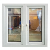 Fenêtre à battant insonorisée en PVC et alliage d'aluminium à ouverture horizontale avec verre trempé, construction durable