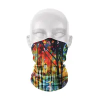 Máscara anti uv multifuncional 3d, bandana tubular, anime, bambu, verão