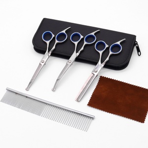 Kit Profesional de Tijeras de Aseo para Mascotas (Perros y Gatos) 5 en 1, de Acero Inoxidable 4CR, Ecológicas, con Recubrimiento de Titanio y Punta de Seguridad - Product Image 3