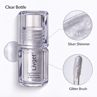 Fard à paupières liquide Shimmer Flash 01 Pearl Sparkle 3,5 ml, paillettes argentées, brillance nacrée, fard à paupières liquide longue tenue