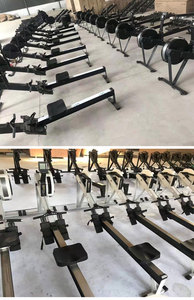 XOYOOU Máquina de remo de gimnasio de alta calidad con capacidad de 200kg, remero de aire doméstico de 2 filas con monitor - Product Image 6