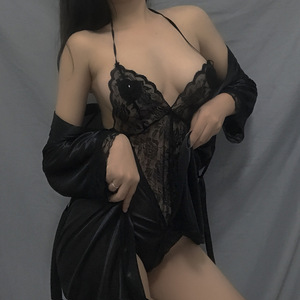 40-60kgs Hot Sexy Women Voile Robe Pijama Erótico Ropa de dormir Encaje Mujeres Sex Doll Set Mujeres Lencería sexy Vestido de noche % - Product Image 2