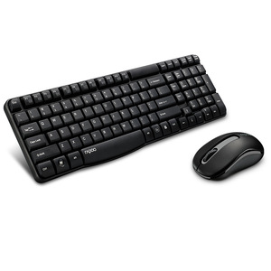 Ensemble <span class=keywords><strong>clavier</strong></span> et souris sans fil <span class=keywords><strong>Rapoo</strong></span> X1800S 2.4G sans fil intelligent économie d'énergie <span class=keywords><strong>clavier</strong></span> et souris pour ordinateur de bureau - Product Image 1