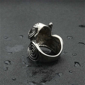 Skull Warrior <b>Ring</b> Men's Stainless Steel <b>Silver</b> Retro Punk Style Jewelry Gift 260113 - Product Image 3