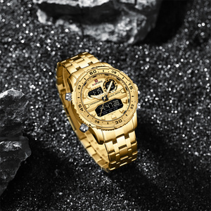 Reloj de Pulsera NAVIFORCE 9234 <span class=keywords><strong>GGG</strong></span> con Esfera Grande, Correa de Acero Inoxidable, Cuarzo, Original para Hombre, LCD Digital - Product Image 4