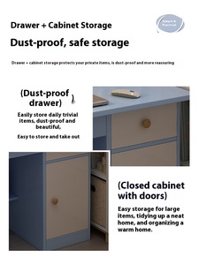 Piccolo studente scrivania con libreria integrata Desktop scrivania da Computer comodino per uso domestico per camere da letto appartamento - Product Image 4