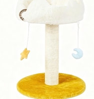 Griffoir pour chat en forme de colonne, ciel étoilé, nid douillet en peluche, petit arbre à chat d'intérieur, mobilier de repos et de jeu pour chatons, pour aiguiser les griffes