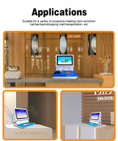 Lector de pasaporte 21,5, lector NFC, código OCR/QR e impresora térmica, máquina de autoservicio integrada para hotel de aeropuerto personalizado