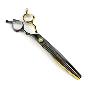 Làm Bằng Tay 7.5 Inch Cong Cắt Cắt Cắt Tóc Kéo 440C Nhật Bản Thép Văn Phòng Chuyên Nghiệp Tóc Mặc Quần Áo Con Chó Chải Chuốt Kéo - Product Image 3