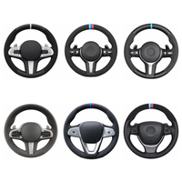 Housse de volant de voiture en cuir microfibre cousue à la main pour BMW M Sport E46 E39 E53 E60 E90 E92 OEM personnalisée