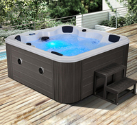 Moderna Bañera de Hidromasaje Portátil Rectangular, Spa de Masaje para Varias Personas, Ecológica, Inteligente, con Temperatura Constante, de Acrílico