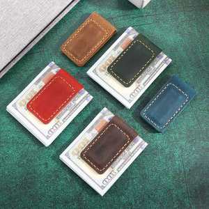 YY Slim Vintage PU Leather Engraved Magnet Money Clip for Unisex Durable Gift - Product Image 1