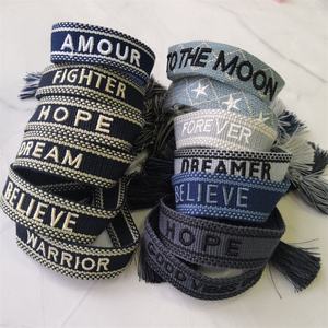 Pulsera Moyamiya Hecha a Mano, Más <span class=keywords><strong>de</strong></span> 100 Textos en Existencia, Logotipo Personalizado, Pulsera <span class=keywords><strong>de</strong></span> <span class=keywords><strong>Amistad</strong></span> Tejida a <span class=keywords><strong>la</strong></span> Moda con Borla - Product Image 2