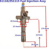Suministro de Piezas de Repuesto Originales para Motor Diésel de un Solo Cilindro S195 ZS1125 ZS1130, Conjunto de Inyector de Combustible