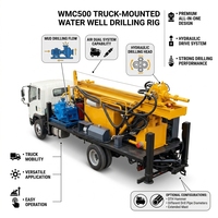 WMC500 Foreuse de puits montée sur camion à entraînement hydraulique, système double air et boue, personnalisable pour l'exploitation minière