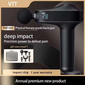 Nueva Pistola de Masaje de Bajo Ruido con Motor sin Escobillas de 30 Velocidades, Batería de 1200mAh, Control de Tiempo de Percusión para Tejido Profundo y Músculos Corporales - Product Image 5